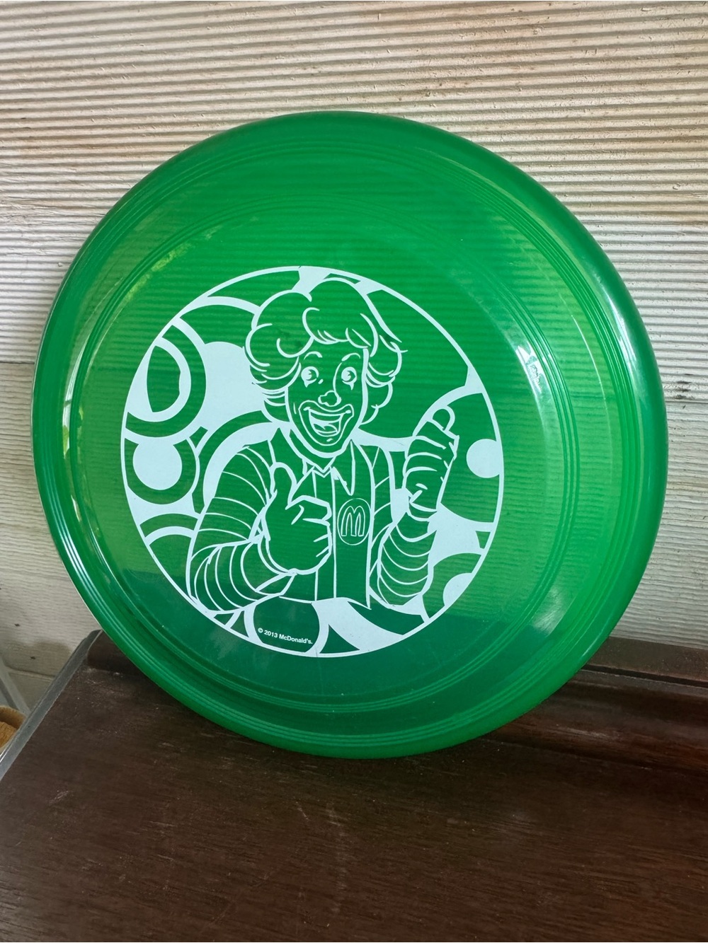 Ronald McDonald's Green Plastic Logo Flying Disc Frisbee
